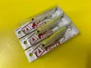 Three Owner Cultiva Zip N Ziggy ZZ80-12 Ivory Chart Japan Topwater Fishing Lures