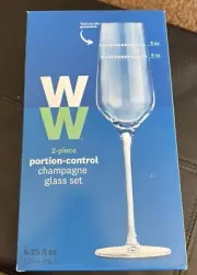 Weight Water Portion Control Champagne Glass Set : NEW IN BOX