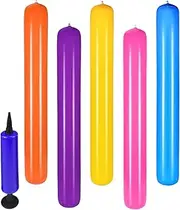 Inflatable Swimming Pool - Retro Inflatable Pool Poles | 5 Pieces Multiple Inflatable Pool Noodles | Various Water Floats for Outdoor Parties Browning Beach Holiday