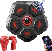 Smart Music Boxing Machine with Boxing Gloves, Musical Electronic Boxing Machine, Punch Music Workout Machine, Wall Mounted Bluetooth Music Boxing Trainer with 9 Training Modes for Home Indoor Gym