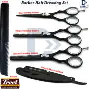 Professional Barber Kit Hair Cutting Scissors Hairdressing Shears Straight Razor