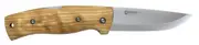 Helle Bleja - 85mm Triple Laminated Stainless Steel Folding Knife (Curly Birch Handle with Leather Sheath)