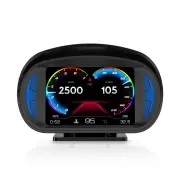 P2 HUD OBD2 Display Head Up Display Car with Slope Meter GPS Speedometer RPM Gauge On-board Computer