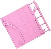 Cabilock Multi Function Folding Drying Rack Portable Indoor Towel Storage Rack Punch Design Easy to Store for Laundry Balcony Use Pink
