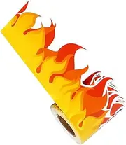 SEWACC 1 Roll Flame Shaped Bulletin Board Trim Sticker DIY Classroom Decoration Easy to Use Adhesive Border for Whiteboards Chalkboards Bright Patterns to Light Up Any Space