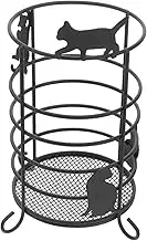 KOCKSHION Cute Cat Iron Art Tableware Organizer Multifunctional Small Pen Storage Holder for Kitchen Home Restaurant Use Smooth Surface Lightweight Space Saving Design