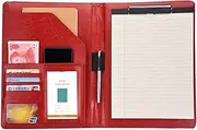 A4 Clipboard Folder A4 Folder Conference Folder Folder Portfolio Conference Faux Leather Clipboard Foldover with Cover Writing Work Folio Refillable Organiser