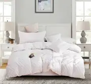 Tufted Boho Wave Jacquard Super King Size Bed Quilt/Doona/Duvet Cover Set - White