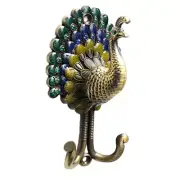 1 Pair Peacock Shape Alloy Curtain Tieback Holdback Wall Hook Accessory Home