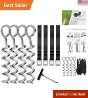 Premium Steel Ground Anchors for Trampoline Tie Down - Versatile and Reliable