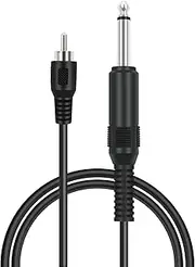 Bolvek RCA to 6.35mm 1/4 inch, 3ft RCA Male to 6.35mm TS Mono Male Jack Adapter Audio Cable for Speaker Mixer Amplifier TV AV Receiver Guitar