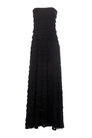 Madison Black Frill Dress--SAC-D8038B
