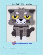 Cat 1 Wall Hanging-Plastic Canvas Pattern or Kit