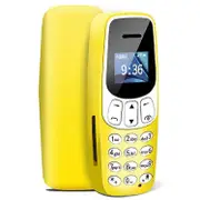 J7 World Smallest Phone Mini Cell Phone Bluetooth Phone MP3 Player with Voice Changer Yellow