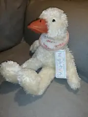 Boyds 2000 Uncle Bean's Yellow Duck 14" Soft Plush Stuffed Animal Huggle Fluffs