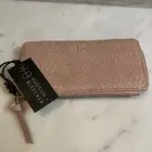 NEW Hudson and Bleecker Dusty Rose Faux Snakeskin Bonjour Smartphone Wallet