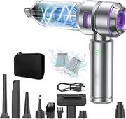 Car Vacuum Cleaner, 23000PA Mini Handheld Vacuum Cleaner, 4-in-1 Compressed Air Duster & Air Blower & Pump Hand Held Vacuum with Brushless Motor for Car, Home, Office,Camping