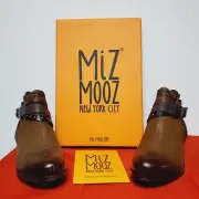 Miz Mooz Women's Leather Wide Width Studded Ankle Boots Booker, Hazelnut, 6.5-7W