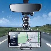 Suction Phone Holder Portable Windshield Phone Stand Car Rearview Mirror Bracket
