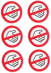 YARNOW 6Pcs Peel and Stick Safety Warning Sign Stickers Do Not Touch Labels for Protection Easy Application High Visibility Decals for Machine Safety and Caution