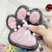 Handmade Taba Squishy Big Cat, Giant Paw Squishy for Adult Kids black