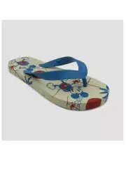 NEW DISNEY X JUNK FOOD MICKEY MOUSE RAINBOW FLIP FLOPS SANDALS SHOES SIZE L 4/5