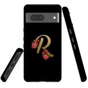 For Google Pixel 7 Case Tough Protective Cover Embellished Letter R