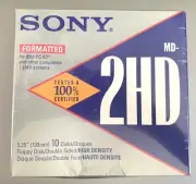 Sony MD-2HD 5.25" Floppy Disk Double Sided High Density 10 Pack 10MD-2HDA **NEW