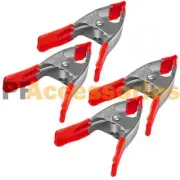 4 Pcs 6" inch Metal Spring Clamps w/ Rubber Tips Tool Large Clips Lot of 4 Steel