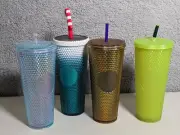 Lot of 4 Starbucks Cups 24oz Cup Tumblers Disney, Univ of Washington NEW