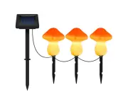 3pcs Mushroom Outdoor Solar Garden Lights Cute Shape Mushroom