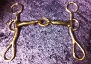 Brand New Showman Stainless Steel with Center Copper Snaffle Horse Bit #18186