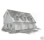38 x 26 3 Car Garage TD / Dormer Loft Building Plans