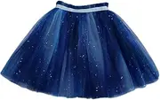 [Heyielda] Little Girls Rainbow Tulle Tutu Skirt Toddler Girls Dance Ballet Skirts Princess Sparkly Skirt for Birthday