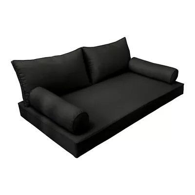 |SLIPCOVER ONLY|S2 Daybed Mattress Bolster Backrest Covers Piped Trim Crib AD109