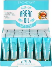 Broadway Vita-Lip Clear Lip Gloss Box Display Set (Argan Oil)
