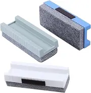HORIALENCE 3pcs Chalkboard Erasers with Groove Design Versatile Cleaner for Chalk and Dry Erase Markers for Classroom Office and Home Use Efficient and Stylish Whiteboard Maintenance