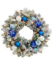 Winter Grace Predecorated Wreath - Pre-Lit - 60cm / 26inch