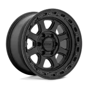 18x9 KMC KM548 Chase Satin Black With Gloss Black Lip Wheel 8x180 (0mm)