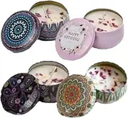 Roczential Scented Candles 4 Pack Gift Set for Women Return Gift, Chrismas and Diwali, Mother's Day and Valentine's Day, Yoga and Meditation, Bath, Diwali and Christmas - Vintage scents