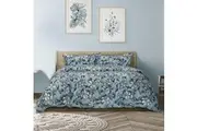 Ardor Eadie Teal Floral Printed Quilt Cover Set