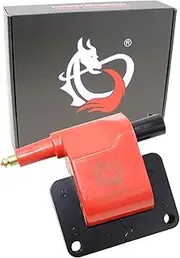 DRAGON FIRE PERFORMANCE Ignition Coil Compatible with 1991-1997 Jeep Plymouth Dodge Chrysler Plymouth 2.2L 2.5L 3.9L 4.0L 5.2L 5.9L I4 V6 V8 with Oval Plug REPLACES MSD 8228 OEM Fit C97-DF
