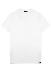 Tom Ford Stretch Jersey T-Shirt, Men's Clothing, White, Cotton Material, Comfortable Fit, Casual Wear - M M