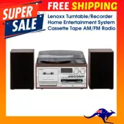 Lenoxx Turntable/Recorder Home Entertainment System Cassette Tape BT 5 AM/FM
