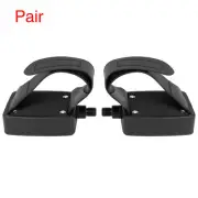 1 Pair Road Bicycle Pedals 1/2'' Spindle Platform Black with Stick Foot Strap