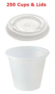 Fabri-Kal 1 Oz Portion Cup with Lid, 250 Cups + 250 Lids