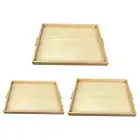 Breakfast Tray with Handle Serving Platter Rectangular Wooden Tray for Breakfast