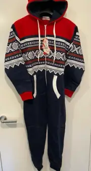 A2Z 4-KIDS Aztec Snowflake aOnesie Marius Fleece Jumpsuit Winter Size 11-12