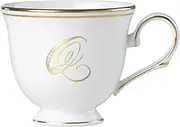[Lenox] Federal Gold Script Monogram Dinnerware Teacup, Q