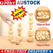 Creative Wooden Stacking Balancing Stone Building Blocks Educational Toy AE